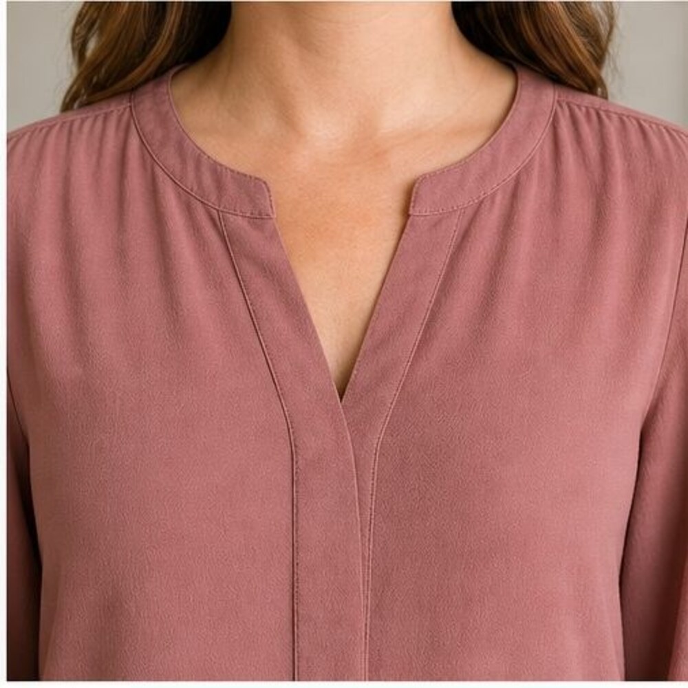 Mauve Ruffle Blouse - Picture 4 of 6